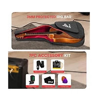 Pyle 41 Steel Strings Acoustic Guitar for Beginner and Adults