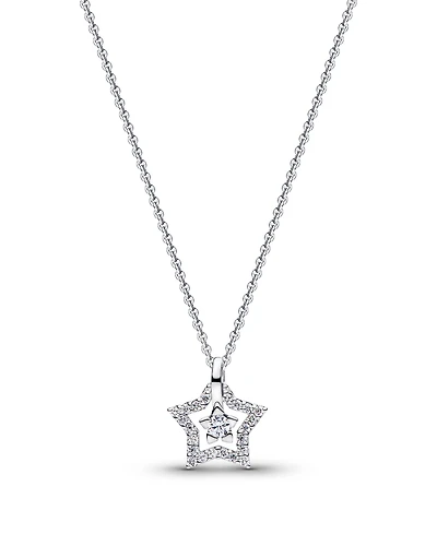Pandora Talisman Sterling Silver Lab-Grown Diamond Star Pendant Necklace