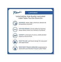 Brother P-Touch Laminated Removable Label Tapes