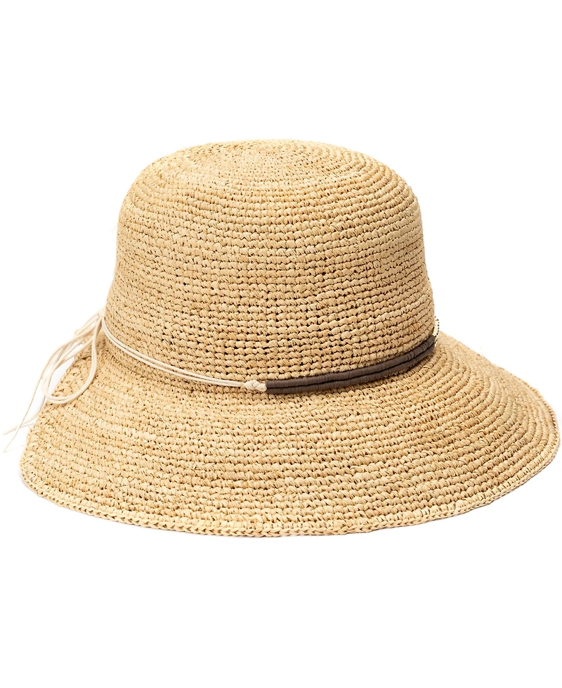 Bcbg Raffia Face Saver Bead Trim Sun Hat