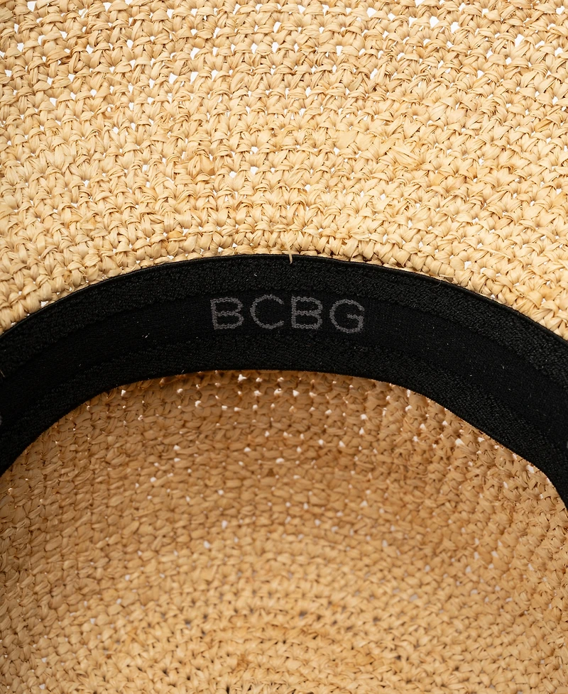 Bcbg Raffia Face Saver Bead Trim Sun Hat