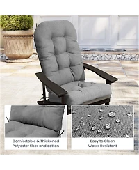 Pellebant Outdoor Adirondack Chair Cushion Rocking Cushions Thickened Patio Pad