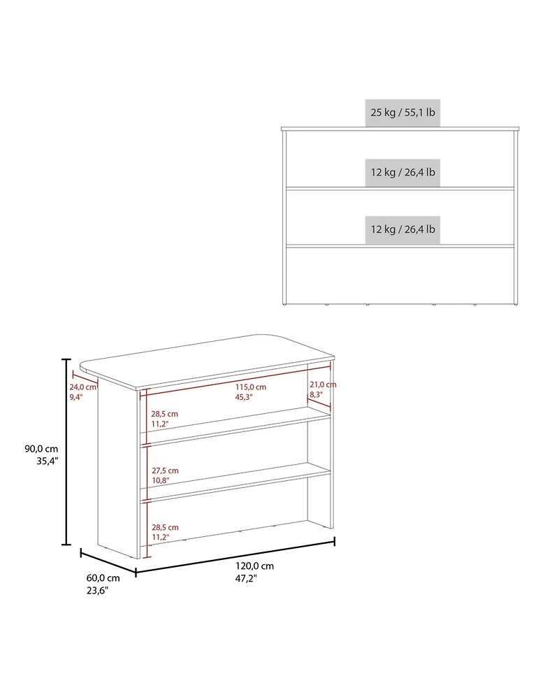 Fm Furniture Central kitchen island with modern design, ample storage space