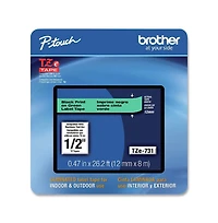 Brother P-Touch TZE731CS 0.47 Inch x 26.2 Foot TZe Laminated Removable Label Tapes