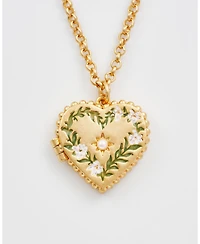 Fable England Jasmine Heart Locket Necklace
