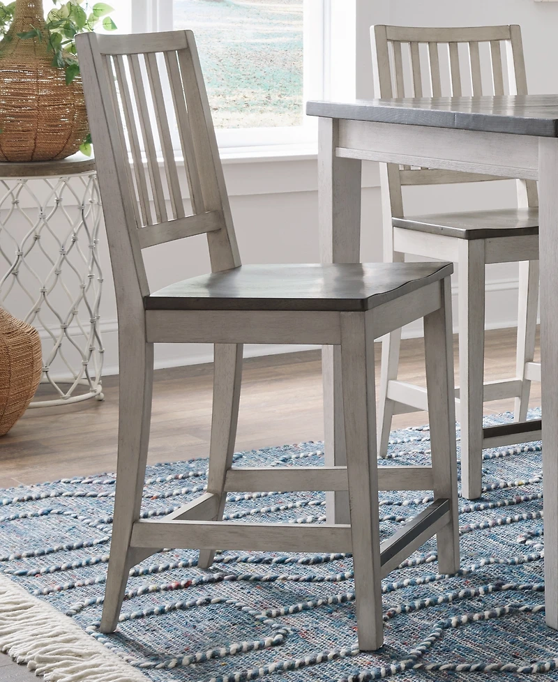 Dawnwood 7-Piece Wood Counter Height Dining Table and Side Chair Set