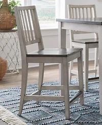 Dawnwood 7-Piece Wood Counter Height Dining Table and Side Chair Set
