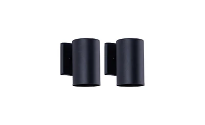 Busdays 7 Inch Outdoor Wall Sconce 1 Light Exterior Wall Light Cylinder Fixture 7 H x 5 W Pack of 2