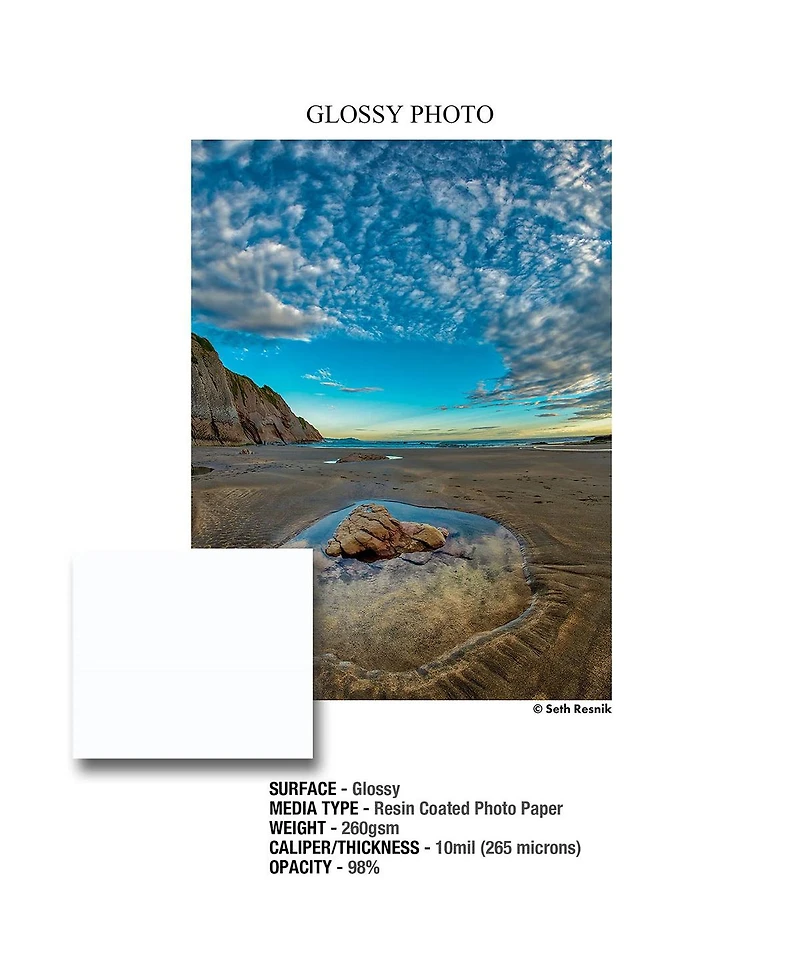 Ilford Galerie Prestige Glossy Photo Inkjet Paper, 260 gsm, 4x6", 100 Sheets
