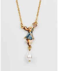Fable England Peter Rabbit Butterfly Pearl Drop Necklace