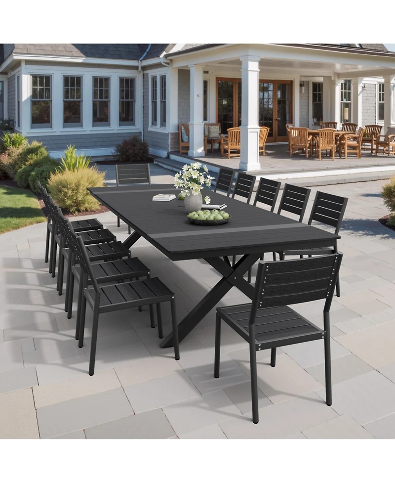 Pellebant Outdoor Patio Aluminum Stackable Dining Chairs