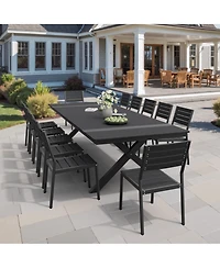 Pellebant Outdoor Patio Aluminum Stackable Dining Chairs