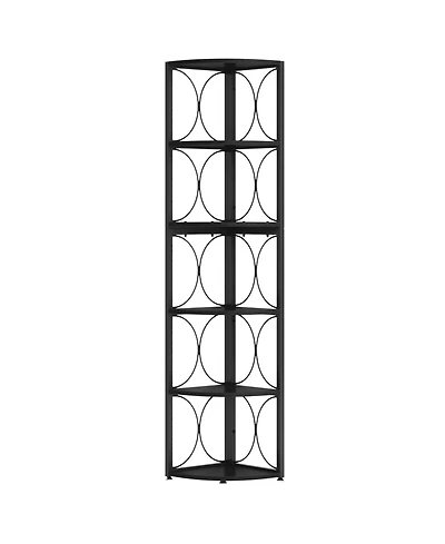 Slickblue Modern Corner Shelving Unit for Living Room and Office