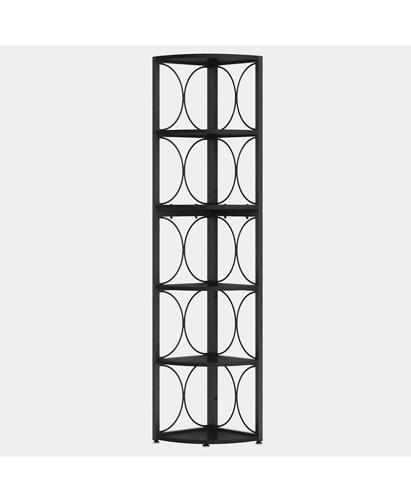 Slickblue Modern Corner Shelving Unit for Living Room and Office