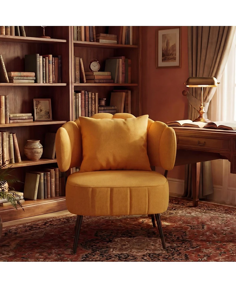 Streamdale Furniture Chenille Decorative Tub Armchair with Spring Seat Cushion