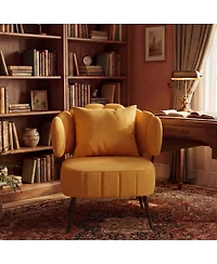 Streamdale Furniture Chenille Decorative Tub Armchair with Spring Seat Cushion