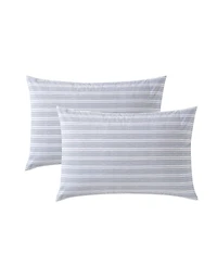 Nautica Beaux Stripe Cotton Percale Pillowcase Pair, Standard