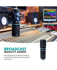 Movo Pc-M6 Universal Cardioid Condenser Podcast Microphone with Xlr and 3.5mm