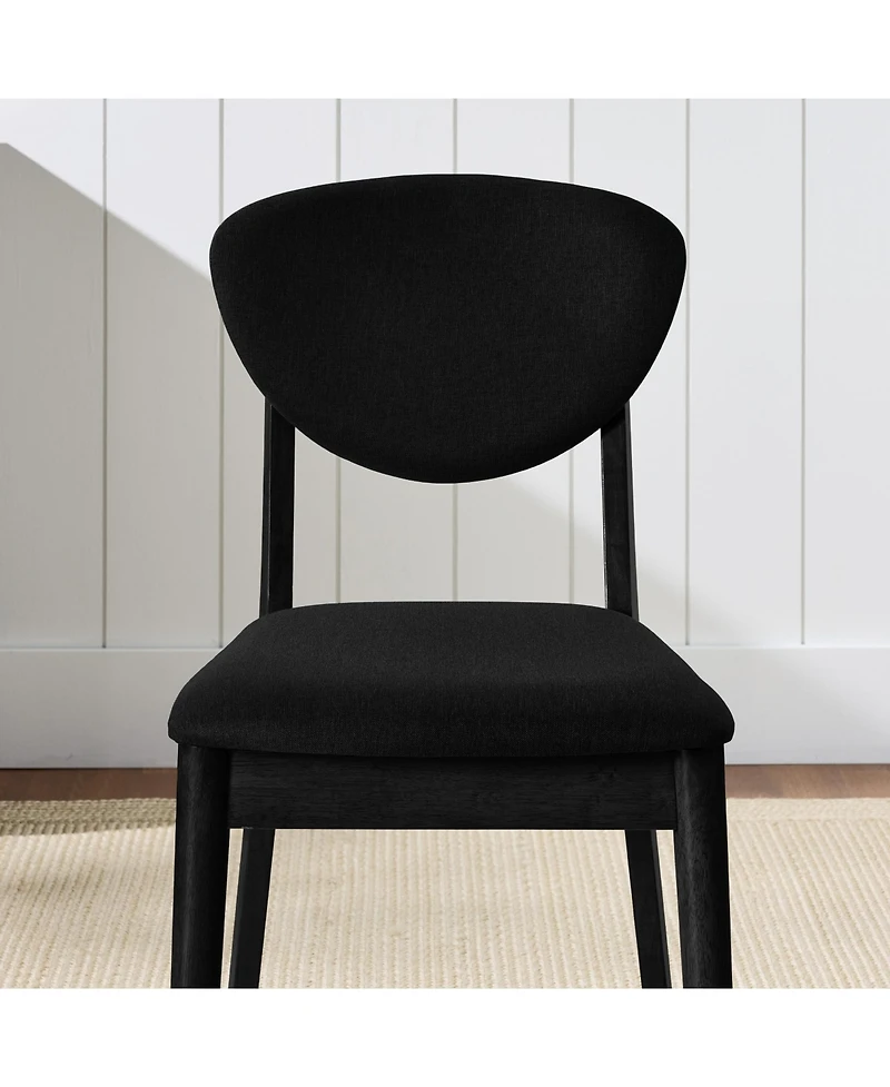 Best Choice Products 2-Piece Mid-Century Modern Wood and Upholstered Dining Chair Set