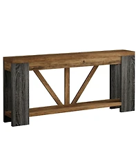 Tribesigns 70.9-Inch Extra Long Console Table, 2-Tier Farmhouse Sofa Table Behind Couch, Large Engineered Wood Entry
