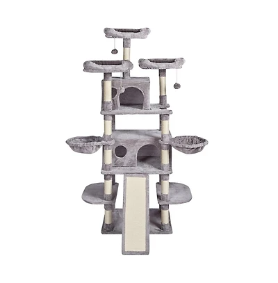 Ruie Cat Tree 68 in Tall Cat Tower with 2 Condos Sisal Posts Hammocks Perches