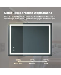 Phying Classy Led Vanity Mirror High Lumen Dimmable Touch Wall Switch Control Anti Fog Bathroom Mirror with Focused Backplane