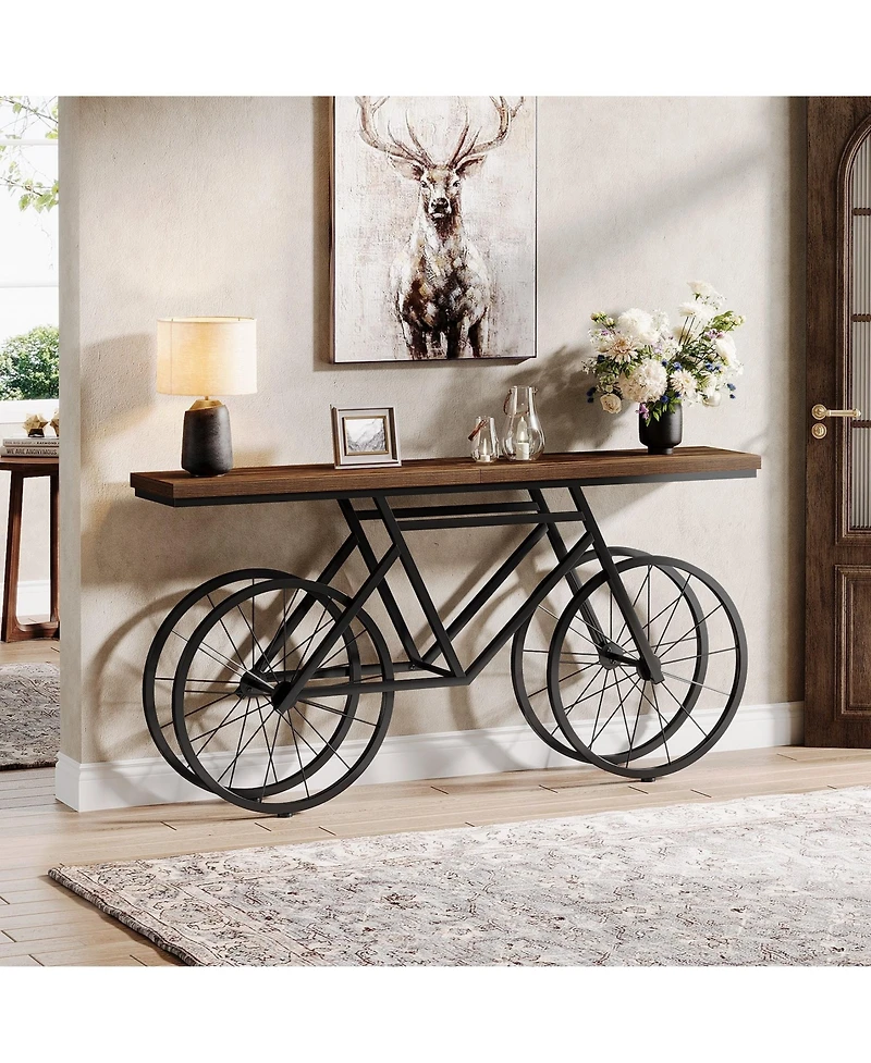 Slickblue Bicycle Console Table for Entryway or Living Room