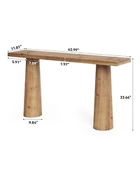 Slickblue Entryway Console Table in Solid Wood with Sturdy Cylindrical Legs