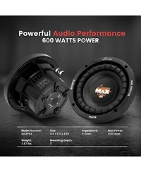 Pyle Product Name: 6.5" Car Subwoofer Speaker - MAXP64