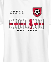 Hybrid Apparel Plus England Soccer Jersey Graphic T-Shirt