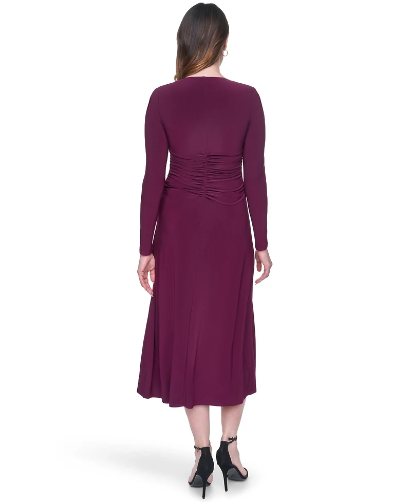 Vince Camuto Women's Shirred Long-Sleeve Dress