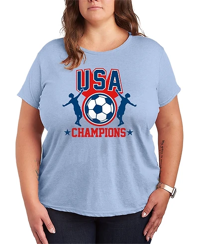 Hybrid Apparel Plus Usa Soccer Champions Graphic T-Shirt