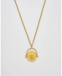 Fable England Gold Sun and Moon Spinner Necklace