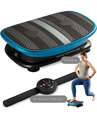 Lifepro Voice Controlled Vibration Plate – Whole Body Vibration Platform with Curved Ergonomic Design – Supports Lymphatic Drainage, Mus