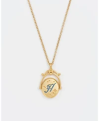 Fable England Hydrangea Initial Spinner Necklace