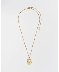 Fable England M Initial Magnolia Spinner Chain Necklace