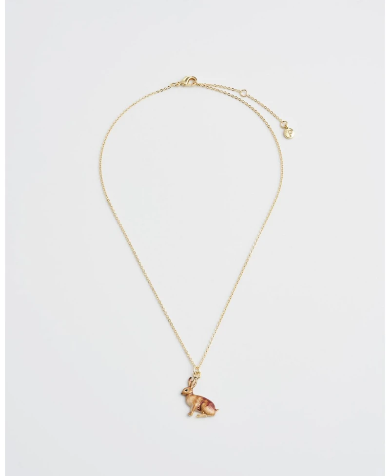 Fable England Enamel Rabbit Short Necklace