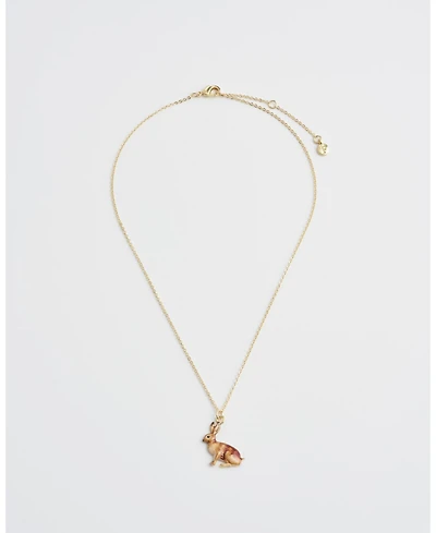 Fable England Enamel Rabbit Short Necklace