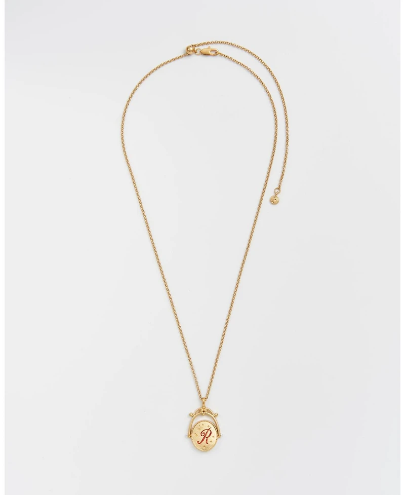 Fable England R Initial Spinner Chain Necklace