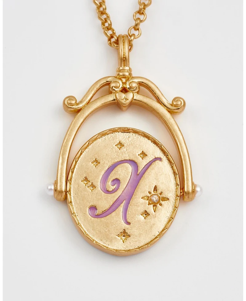 Fable England X Initial Xeranthemum Spinner Chain Necklace