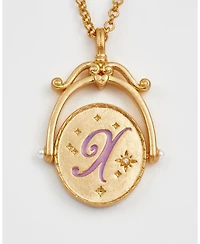 Fable England X Initial Xeranthemum Spinner Chain Necklace