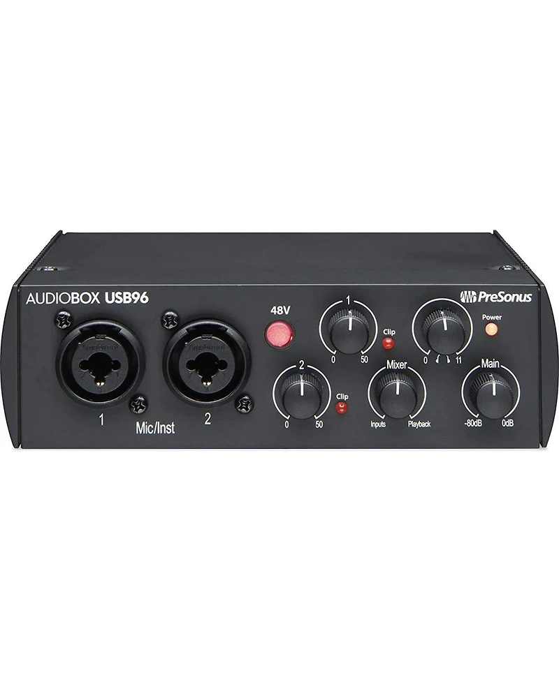 PreSonus AudioBox 96 Usb 2x2 Recording Studio Bundle - Interface, Eris 3.5 Monitors, Mic & Headphones
