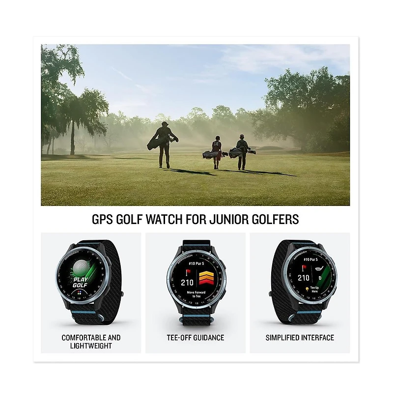 Garmin Approach J1 Aluminum Bezel with ComfortFit Fabric Band