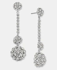Givenchy Pave Cluster Linear Drop Earrings