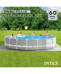 Intex Prism Frame Above Ground 18' x 48" Pool Set w/ 6 Replacement Filters