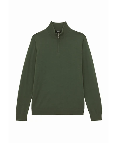 Reiss Men's Blackhall Half Zip Funnel Merino Wool Jumper Sweater