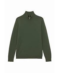 Reiss Men's Blackhall Half Zip Funnel Merino Wool Jumper Sweater