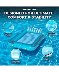 Swimline Original Suntan Tub Relaxing Outdoor Cushioned Water Lounge Float, Blue