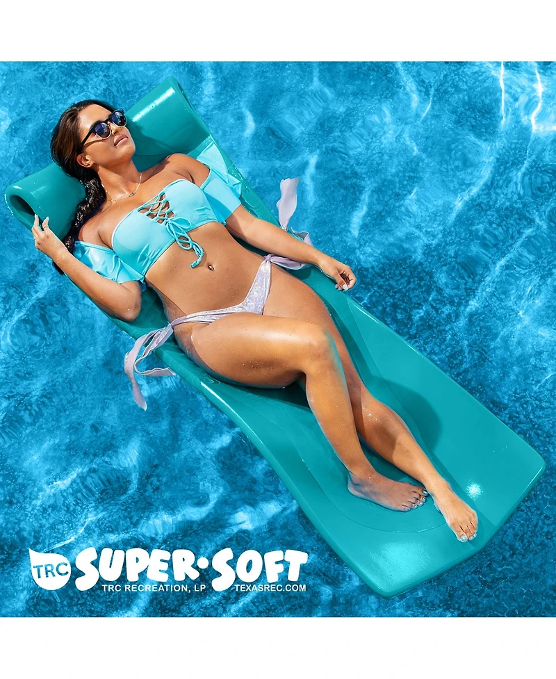 Trc Recreation Splash 1.25" Thick Foam Swimming Pool Float Mat, Tropical Teal