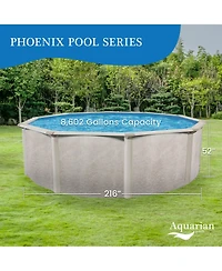 Aquarian Phoenix 18'x52" Round Steel Frame Above Ground Swimming Pool w/o Liner